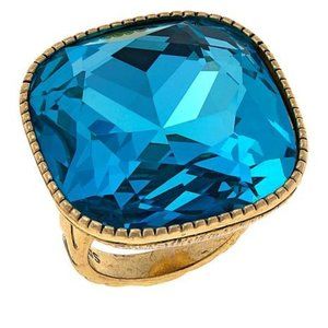 HEIDI DAUS "The Seaview" Cushion Solitaire Ring - Size 7